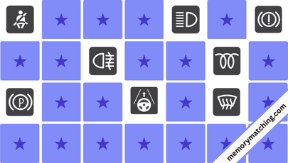 Car Dashboard Symbols Memory Game