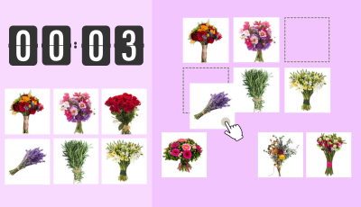 Flower Bouquets picture matching game