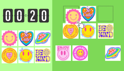 Positive Vibes picture matching game