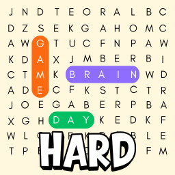 Hard Word Search Game - free online, 11×11 grid, 8 directions, partial word clues